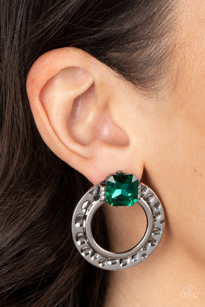 Smoldering Scintillation Earrings__Green