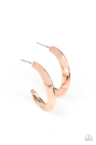 BEVEL Up Earrings__Rose Gold