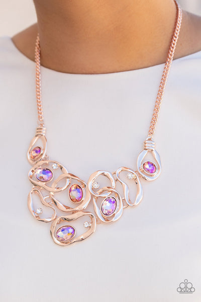 Warp Speed Necklace__Rose Gold