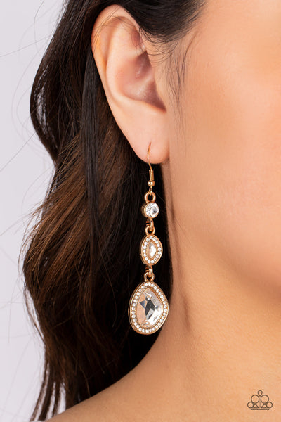 Dripping Self-Confidence Earrings__Gold