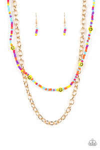 Happy Looks Good on You Necklace__Multi