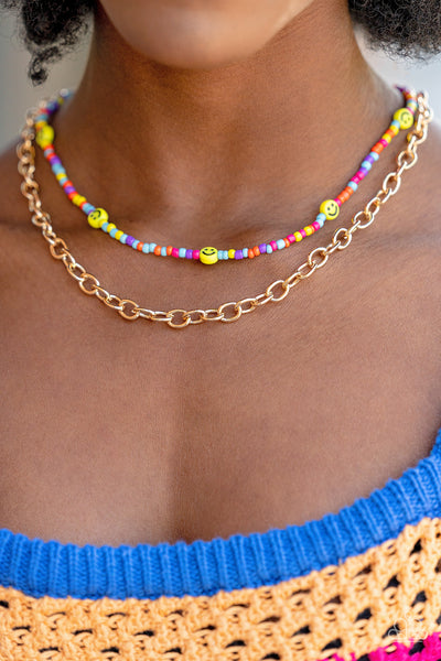 Happy Looks Good on You Necklace__Multi