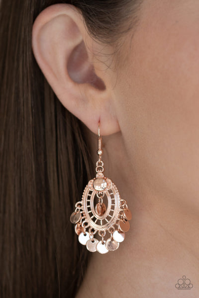 Chime Chic Earrings__Rose Gold