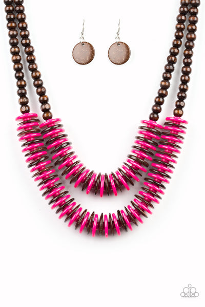 Dominican Disco Necklace__Pink