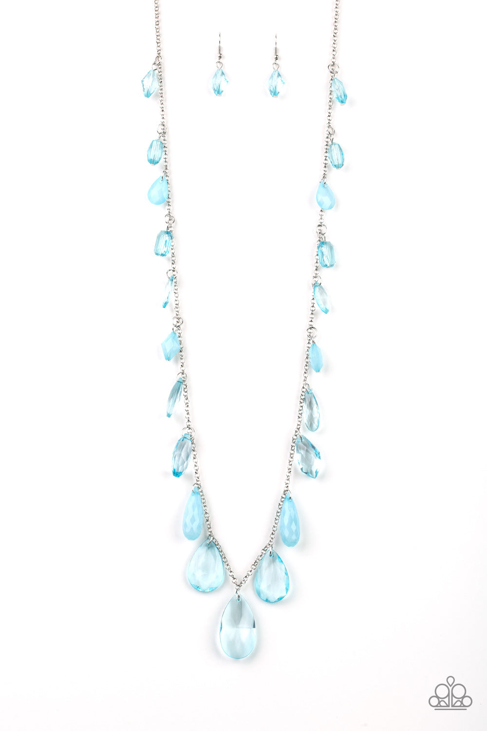 GLOW And Steady Wins The Race Necklace__Blue