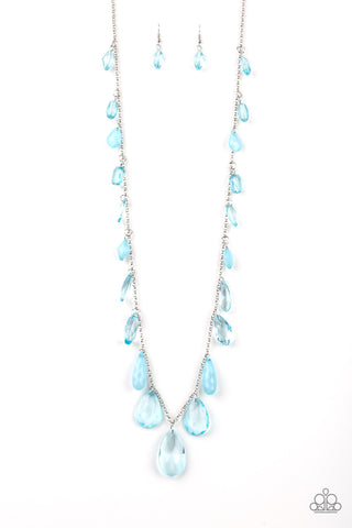 GLOW And Steady Wins The Race Necklace__Blue