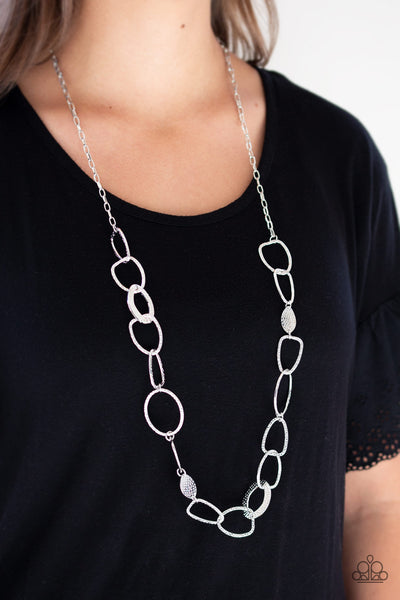 Metro Nouveau Necklace__Silver