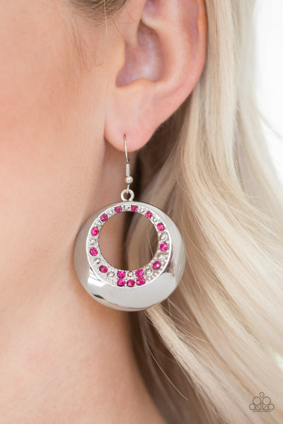 Ringed In Refinement Earrings__Pink