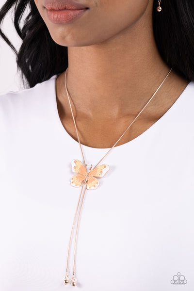 Suspended Shades Necklace__Rose Gold