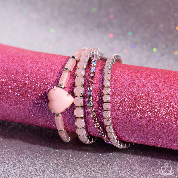 True Loves Theme Bracelet__ Pink