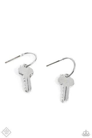 The Key to Everything Earrings__ Silver