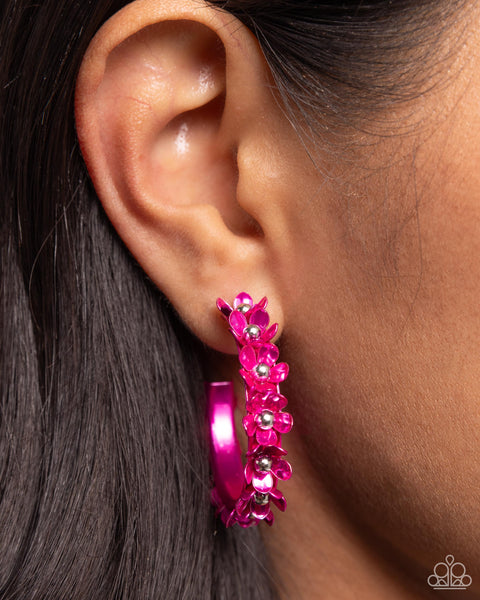 Fashionable Flower Crown Earrings__Pink