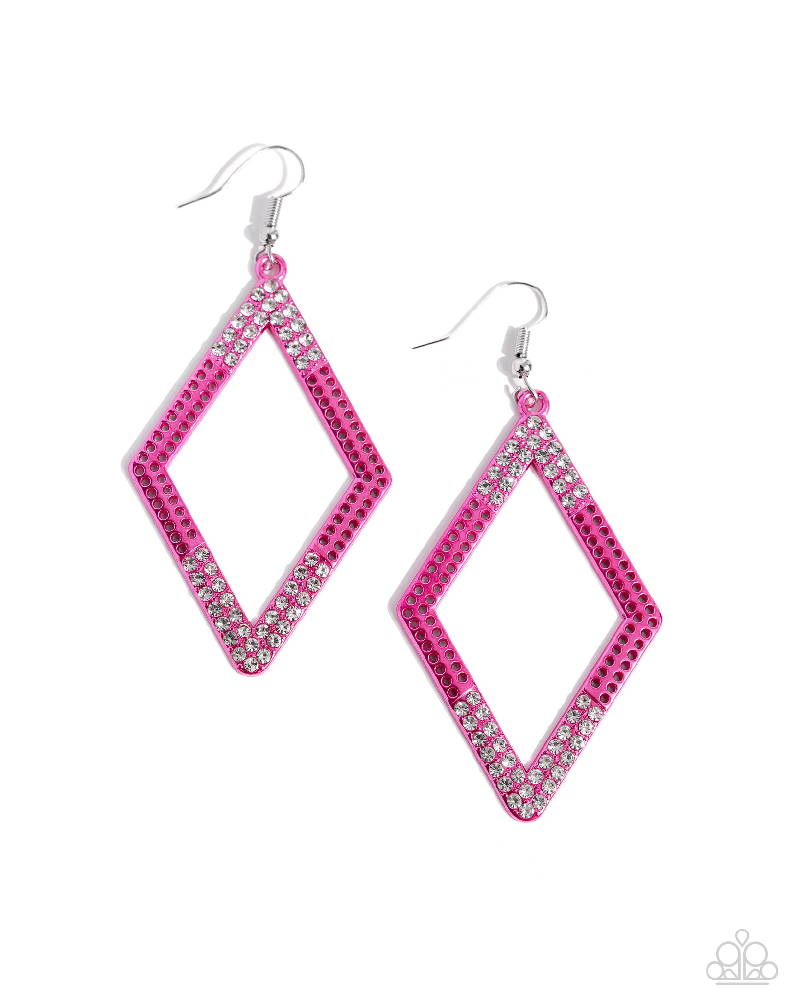 Eloquently Edgy Earrings__Pink
