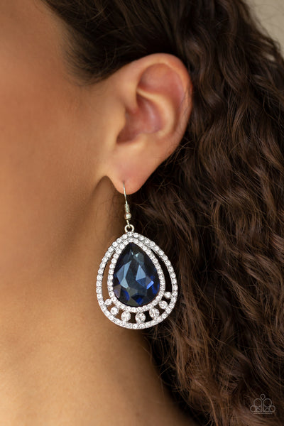 All Rise for Her Majesty Earrings__Blue