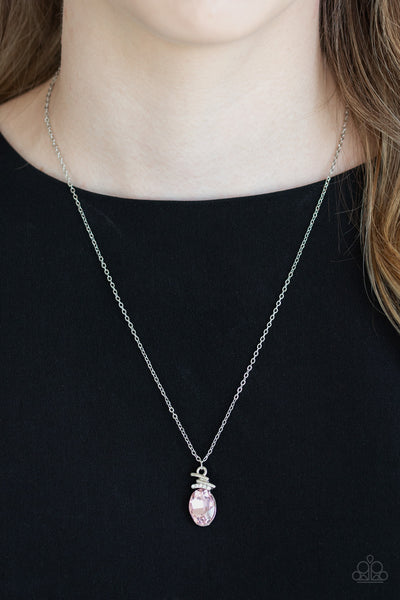 Diamonds For Days Necklace__Pink