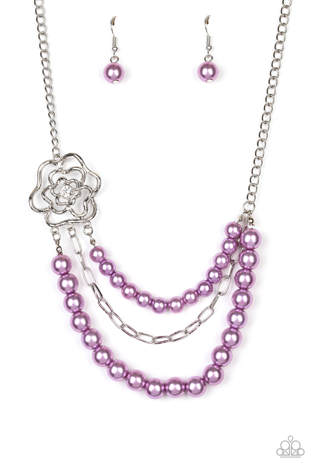 Fabulously Floral Necklace__Purple