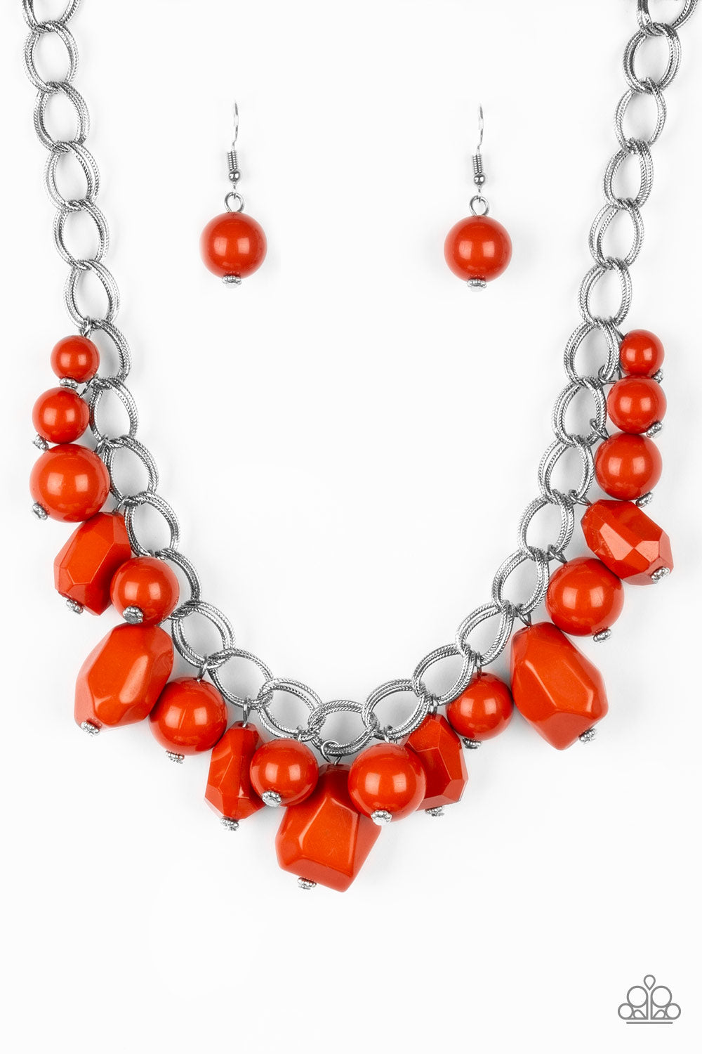Gorgeously Globetrotter Necklace__Orange