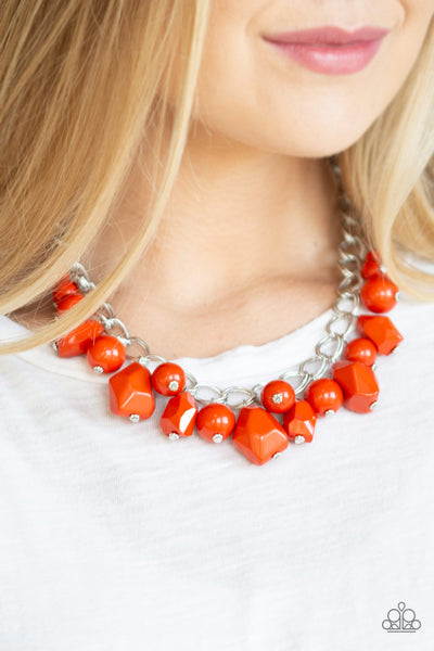 Gorgeously Globetrotter Necklace__Orange