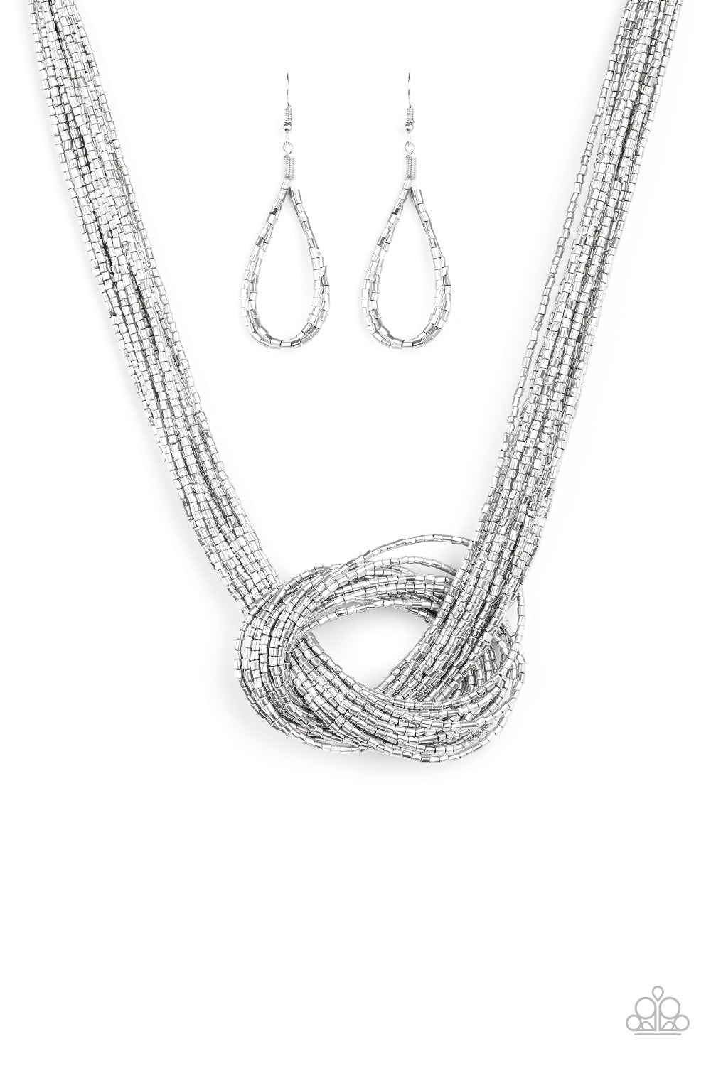Knotted Knockout Necklace__Silver