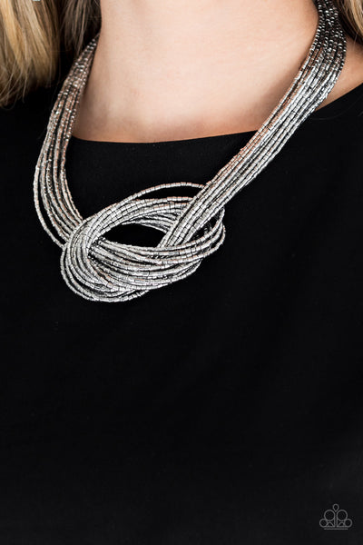 Knotted Knockout Necklace__Silver