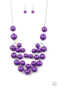 Miss Pop-You-Larity Necklace__Purple