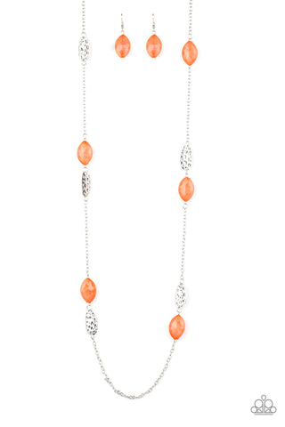 Beachfront Beauty Necklace__Orange