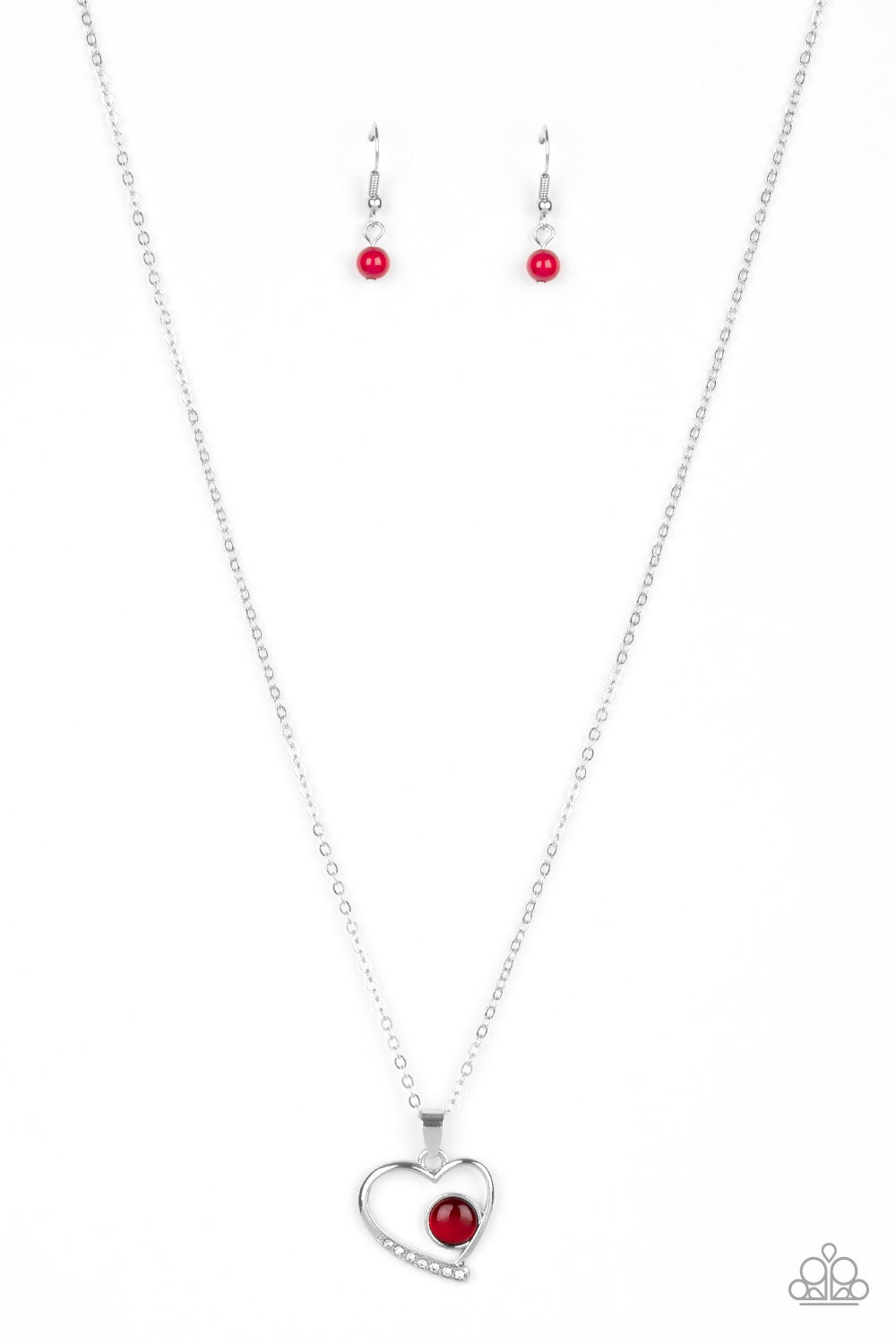 Heart Full of Love Necklace__Red