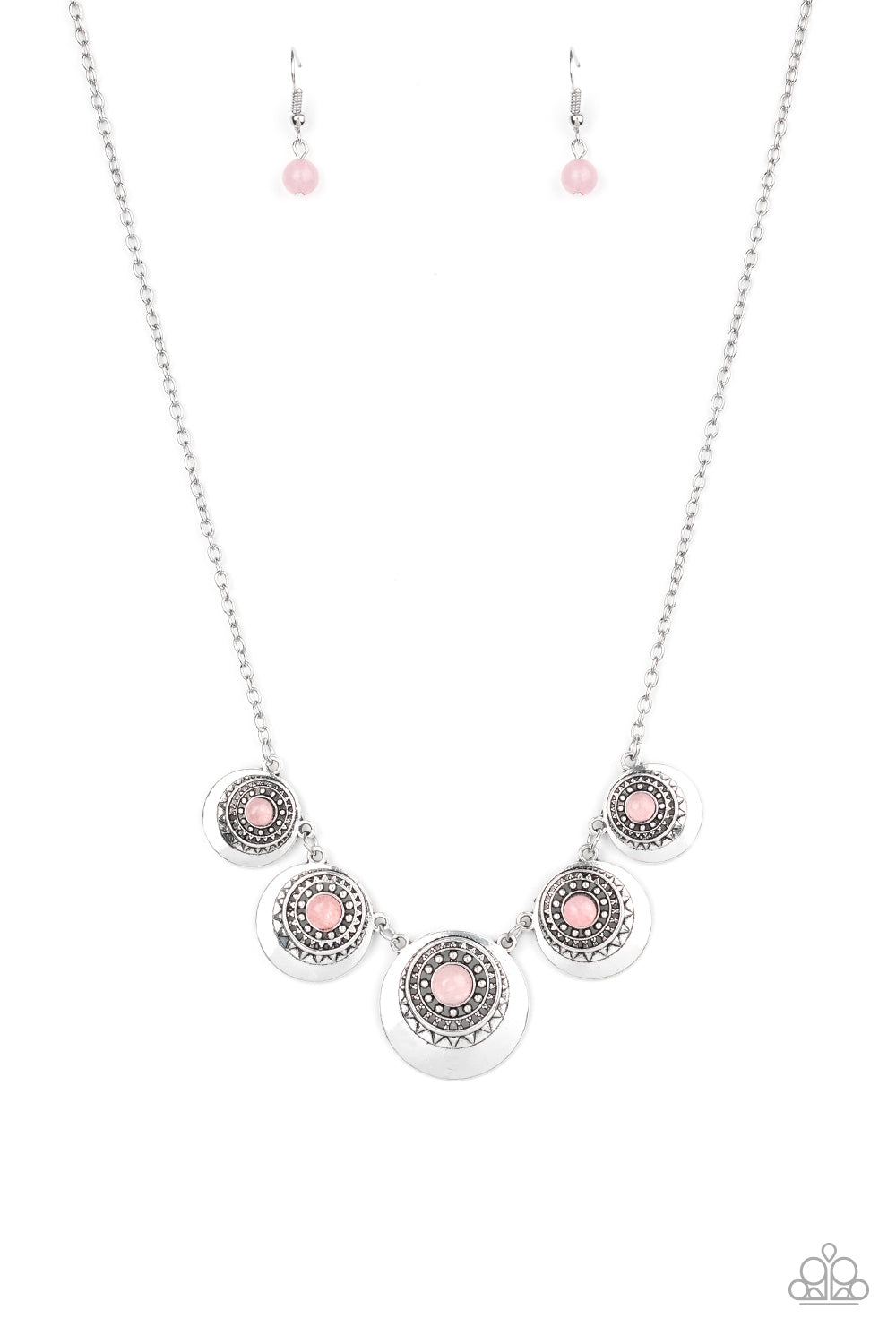 Solar Beam Necklace__Pink