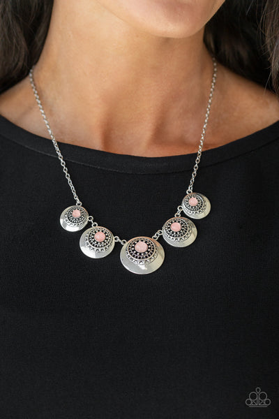 Solar Beam Necklace__Pink