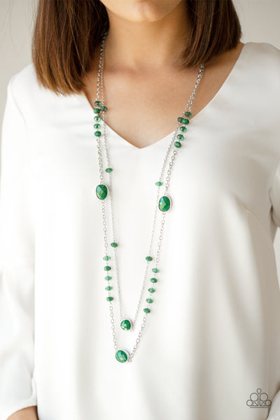 Dazzle the Crowd Necklace__Green