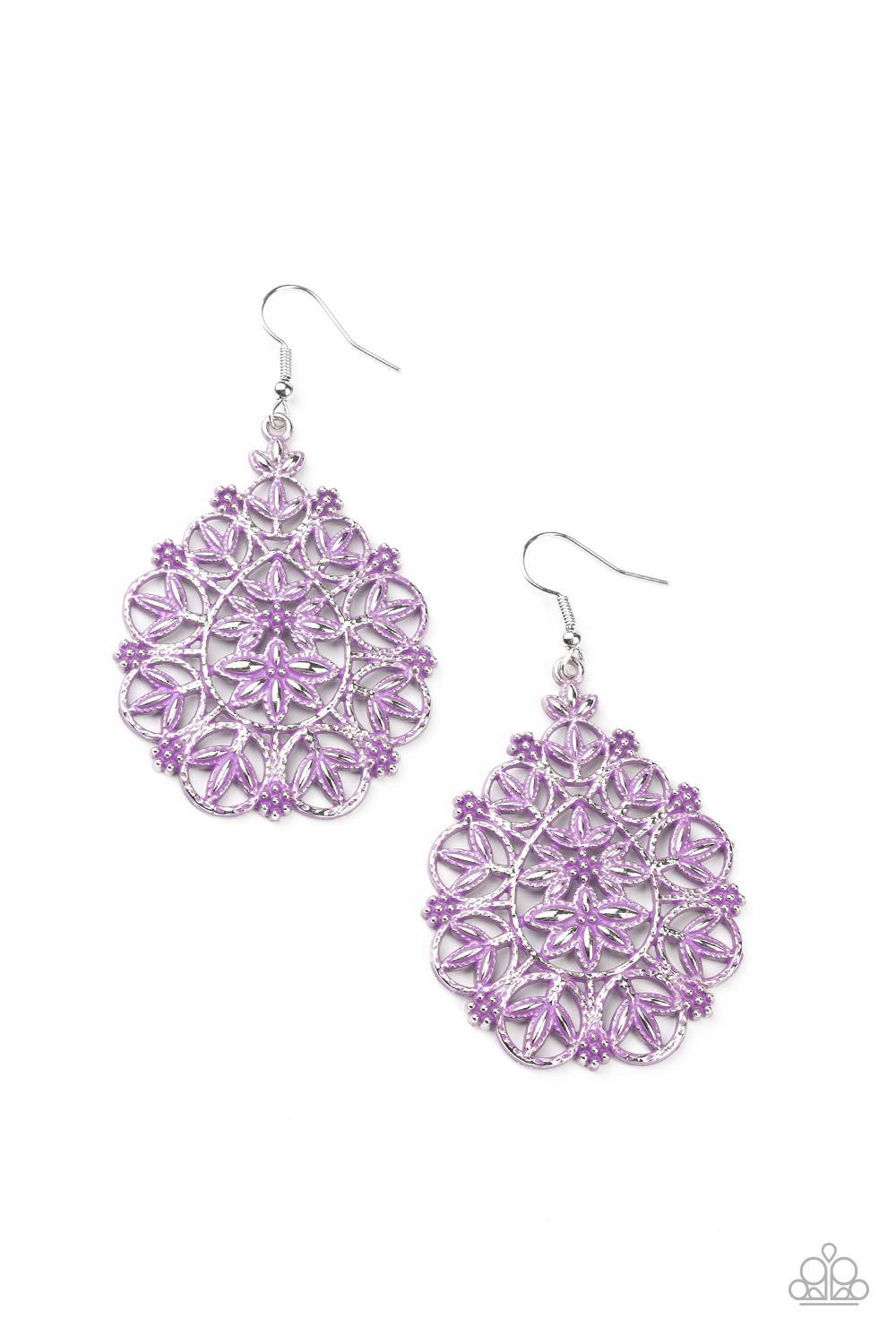 Floral Affair Earrings__Purple