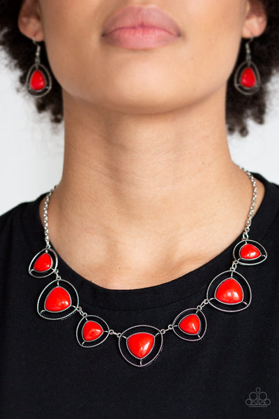 Make A Point Necklace__Red
