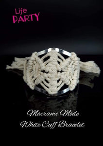 Macrame Mode Bracelet__White
