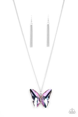The Social Butterfly Effect Necklace__Purple