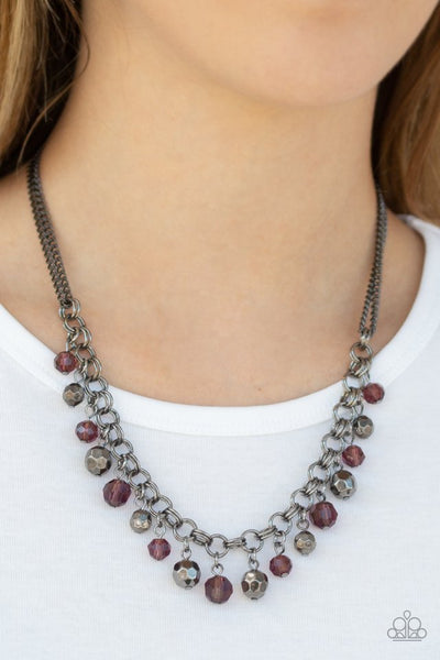 And The Crowd Cheers Necklace__Purple