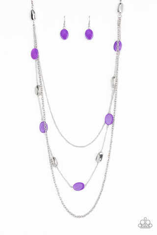 Barefoot and Beachbound Necklace__Purple