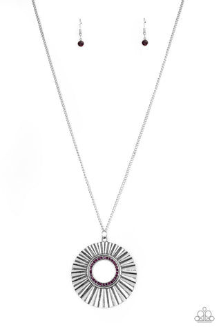 Chicly Centered Necklace__Purple