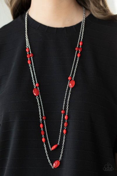Day Trip Delights Necklace__Red