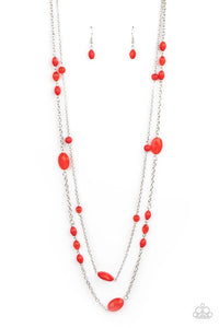 Day Trip Delights Necklace__Red