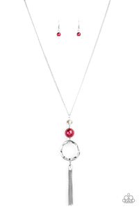 Bold Balancing Act Necklace__Red