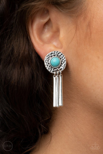 Desert Amulet Earrings__Blue