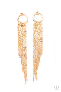 Divinely Dipping Earrings__Gold