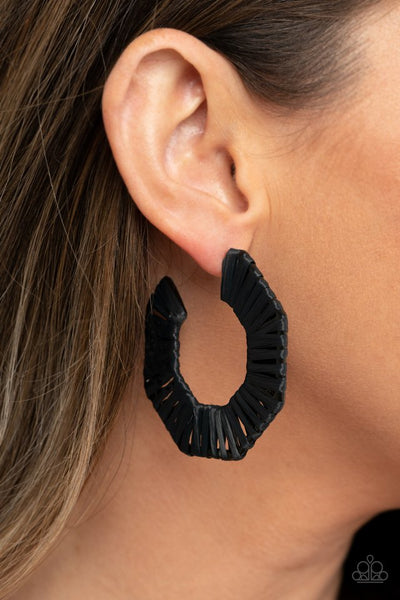 Fabulously Fiesta Earrings__Black