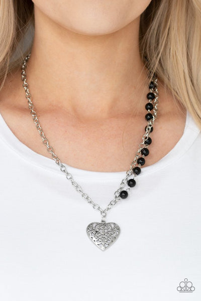 Forever In My Heart Necklace__Black