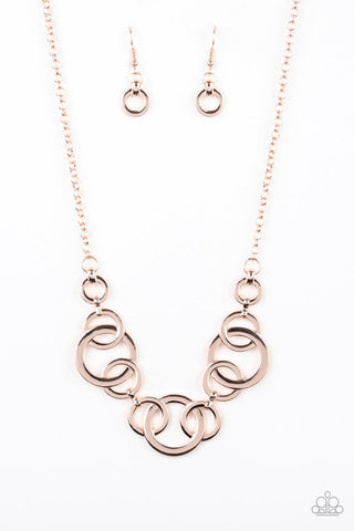 Going In Circles Necklace__Rose Gold