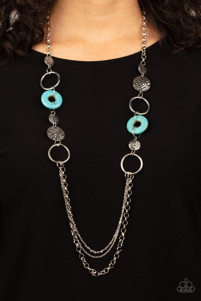 Grounded Glamour Necklace__Blue
