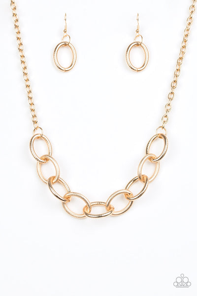 Boldly Bronx Necklace__Gold