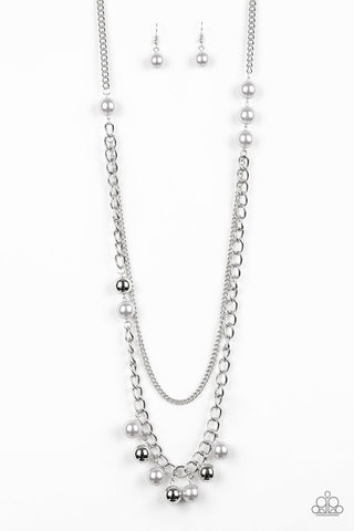 Modern Musical Necklace__Silver