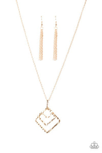 Square It Up Necklace__Rose Gold