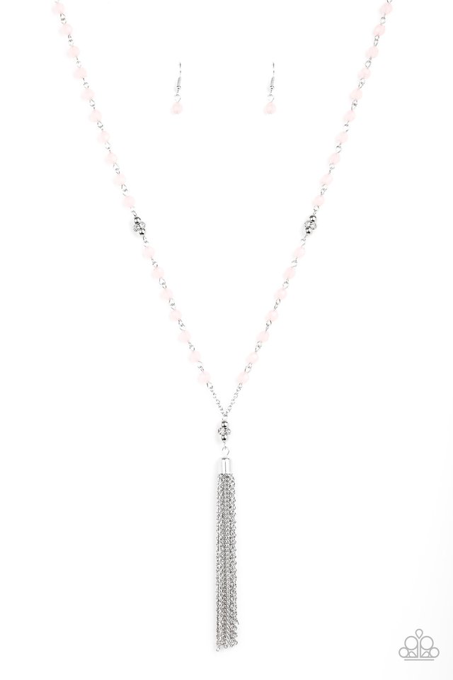 Tassel Takeover Necklace__Pink